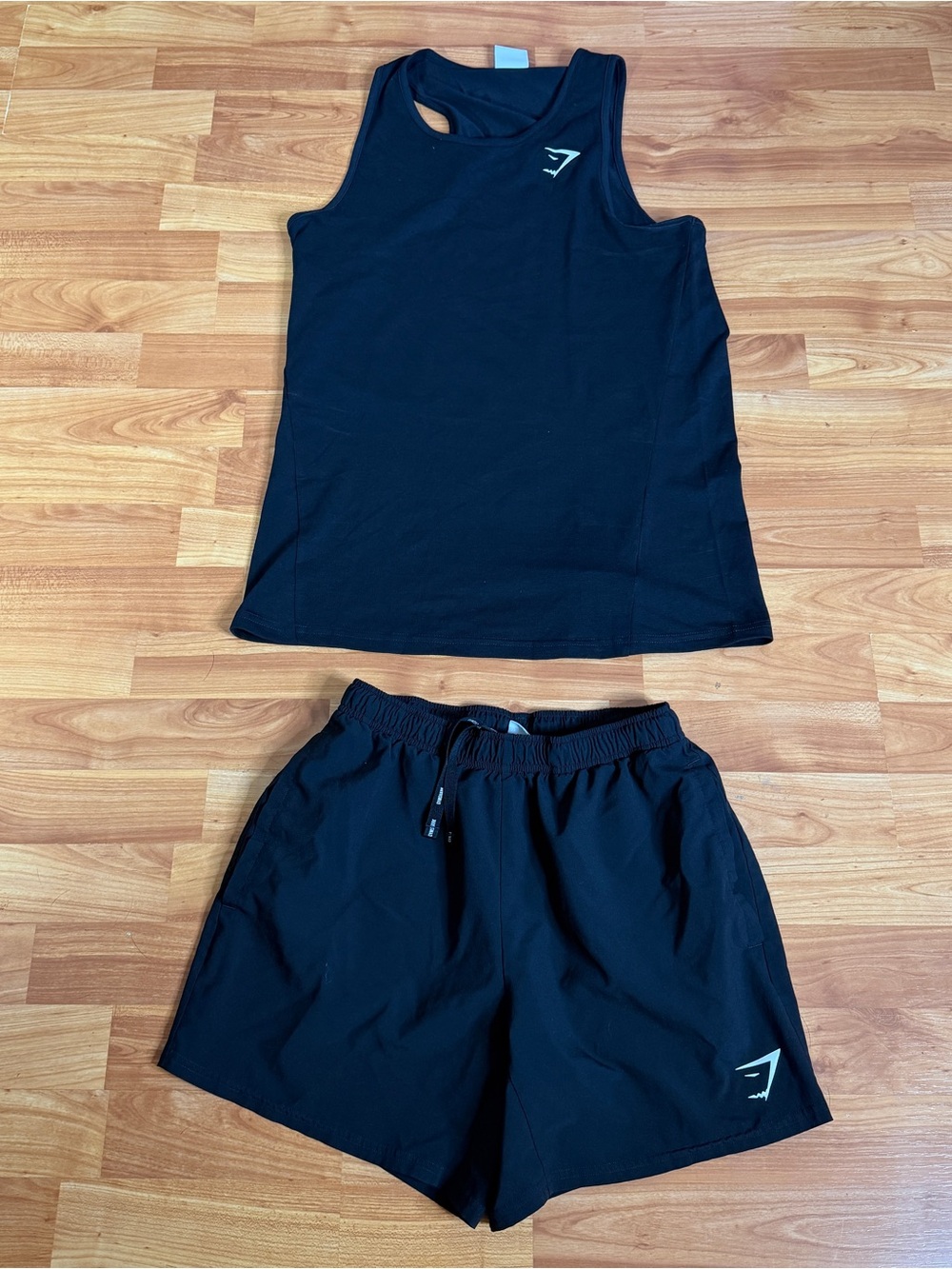 GymShark Critical tank top & shorts size small mens black GUC ✅binV